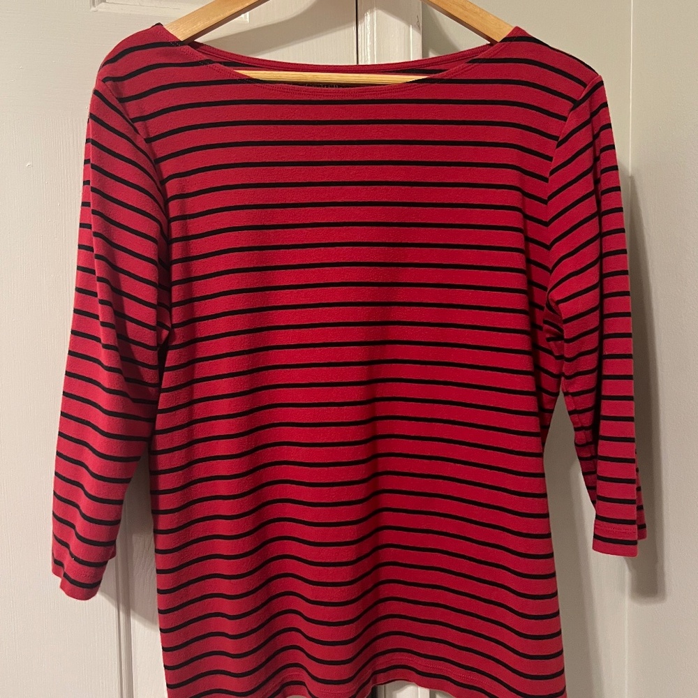 Red & Black Striped Shirt